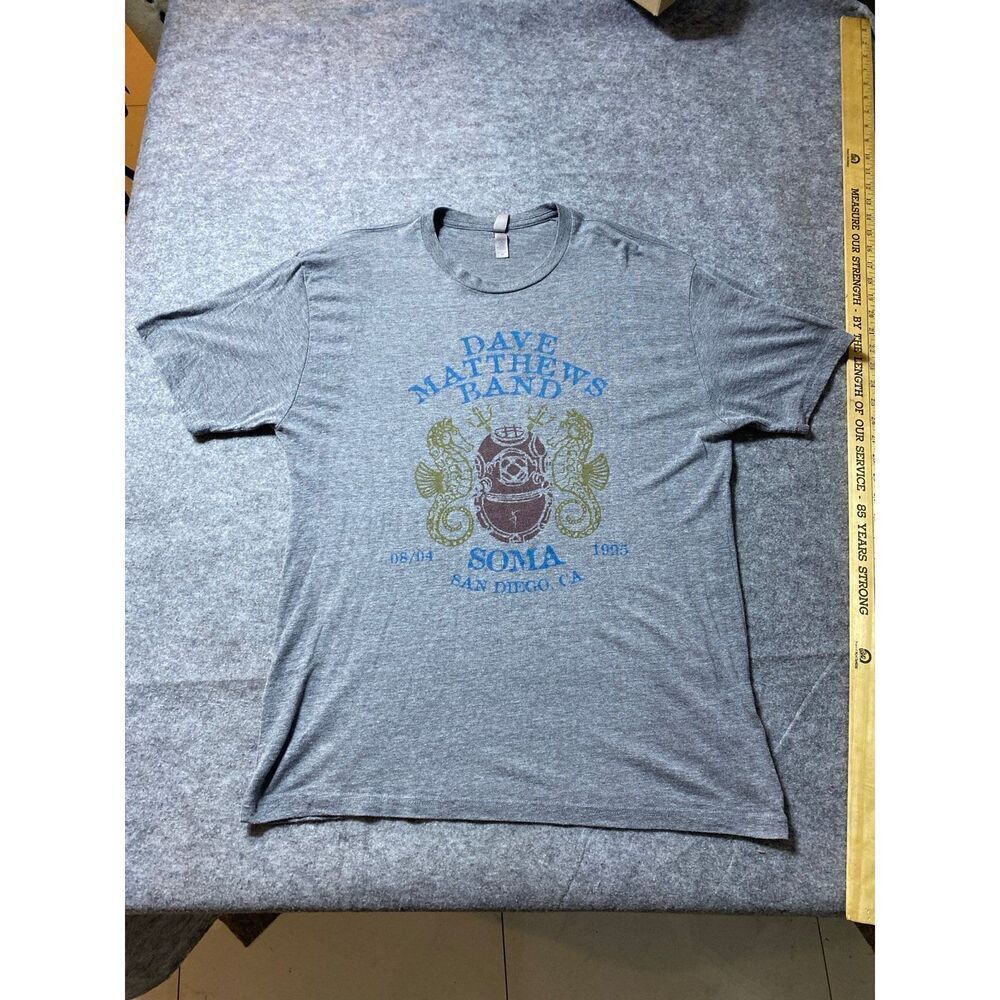 Dave Matthews Band Shirt Mens Extra Large Gray Soma San Diego Concert Band Tee